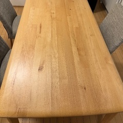 中古　ニトリ ダイニングテーブル 椅子3脚セットの画像