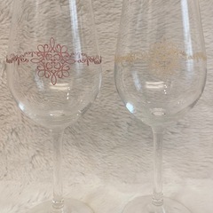 美品 ワイングラス ペア グラス アフターヌーンティーリビング シャンパングラスの画像