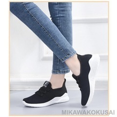 
スニーカー（黒、25.5cm、1回だけ着用）の画像