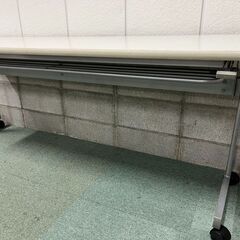 ハイテクウッド 会議テーブル 長テーブル ミーティングテーブル スタックテーブル キャスター付 ② 幅180cm×奥行45cm×高さ70cm の画像