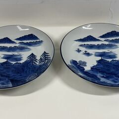 華山窯 大皿 2枚セット 直径38cm×高さ6cmの画像