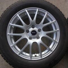 ブリヂストンアイスパートナー2スタッドレス215/60R17 215/60-17バリ山7J+45 114.3 5穴4本セットCH-Rエスティマオデッセの画像