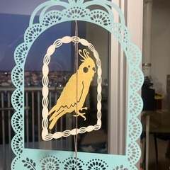 オカメインコ　ペーパーモビールの画像