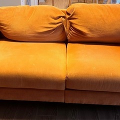 【決定】無料✨2人掛けコーデュロイソファ🛋️の画像