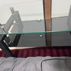 ガラステーブル 黒の画像