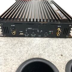 25C547_ジA carrozzeria カロッツェリア サブウーファー TS-WX2500 ＋ WAHROCK KD2240B カー用品 音響機器 ジャンク扱い品 現状品 中古の画像