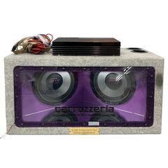 25C547_ジA carrozzeria カロッツェリア サブウーファー TS-WX2500 ＋ WAHROCK KD2240B カー用品 音響機器 ジャンク扱い品 現状品 中古の画像