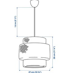 IKEA SINNERLIG スィネリグ27cm LED電球付きの画像