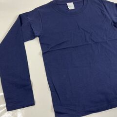 未使用 Arakai Antiques アラカイアンティークス スポーツウェア 長袖シャツ 紺色 無地 Mサイズ 5枚セット 綿100% の画像