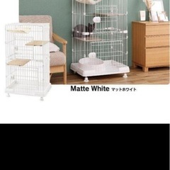 猫 ケージ 2段 キャットケージ 大型 キャスター付 防災 アイリスオーヤマ ミニキャットケージの画像