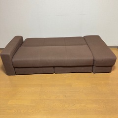 【ニトリ】布張りソファーベッド タキノウ3 引き出し付きの画像