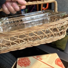 昭和レトロ イワキ パイレックス 耐熱ガラス 容器 パウンドケーキ 型 お菓子の画像