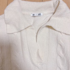 受渡し者様決定 　GU 白ニット　Mサイズの画像