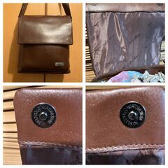 【希少】Sweetclover/PANCOI 本革風ショルダーバッグ ダークブラウン／シンガポール購入／美品の画像