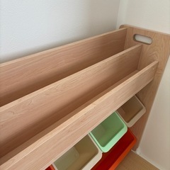 アイリスオーヤマ 絵本 おもちゃラックの画像