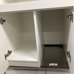 【ジャングルジャングル石津店】レンジ台　ミニ食器棚　キャビネット　ホワイト　収納　サブ収納　新生活 堺市 西区 堺区 石津の画像