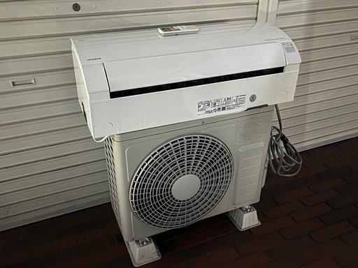 美品！！HITACHI/日立/白くまくん/ルームエアコン/冷暖房/6畳/2021年製/内機RAS-YX220L(W)/外機RAC-YX220L/