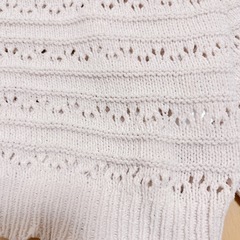 受渡し者様決定　鍵編みニット　アイボリーの画像