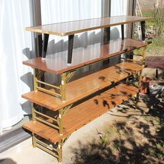 折りたたみ座卓長テーブル中古品４台の画像