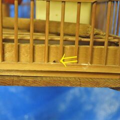 中古品　2622　竹製鳥かご　とりかご　ケージ　鳥かご　30×22×16㎝の画像