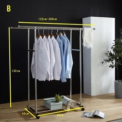 ハンガーラック 伸縮式 高さ調節　の画像