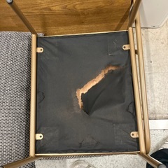 O2511-417 人気の2人掛けソファー　オットマン付き　キズ汚れ有りの画像