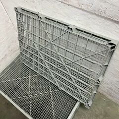 【サンコー】 三甲 せいろう 5型 6枚 セット まとめ まとめ売り 大型トレー プラスチック グレー コンテナ A0861Fの画像