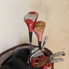 古いレディースゴルフクラブハーフセットの画像
