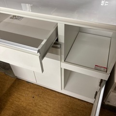 食器棚 キッチンボード ホワイトの画像