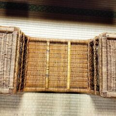 ラタン製　テーブル?　籐家具　昭和レトロの画像
