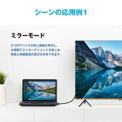 VGAケーブル 1.5m 2本セット ミニD-Sub 15ピン オス-オス 高画質 1080P対応 ノイズ対策 フェライトコア付き PC モニター プロジェクター ディスプレイケーブルの画像