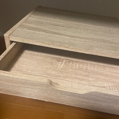 リビングテーブル　収納付き　がらすてんばんガラス天板の画像