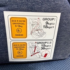 西松屋限定　チャイルドシート　HGデニム・ハーネスの画像