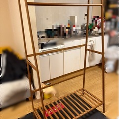 ハンガーラック　組立済の画像