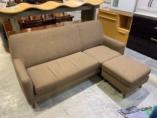 ケユカ｜布張り｜オットマン付｜3人掛ソファ (愛品館千葉店) 東千葉の