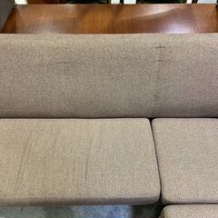 ケユカ｜布張り｜オットマン付｜3人掛ソファの画像