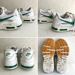 NIKE ナイキ スニーカー W（レディース）AIRMA　ナイキ エアマックス エクシー ホワイト×グリーン　24.0㎝の画像