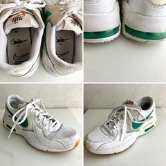 NIKE ナイキ スニーカー W（レディース）AIRMA　ナイキ エアマックス エクシー ホワイト×グリーン　24.0㎝の画像