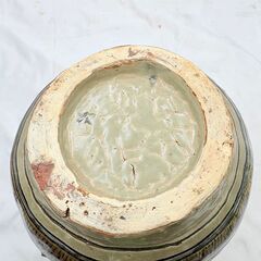 【❗️✨人間国宝✨❗️】陶器つぼ・金城次郎・魚紋デザイン　高さ約28cm／約4.3kg 現状品の画像