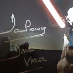 スターウォーズ、ダースベイダーサイン入り写真！の画像