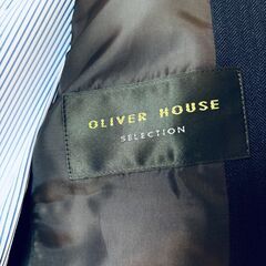 【極美品】OLIVER HOUSE ネイビーストライプ２釦スーツ 130の画像