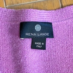 RENA LANGE レナランゲ パープルピンク　カーディガン　紫花　イタリア製　レディース の画像