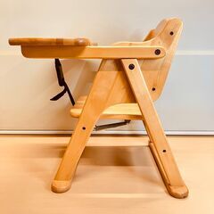 澤田木工所 木製折りたたみローチェア・ベビーチェア（テーブル付き）の画像