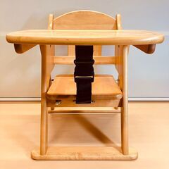 澤田木工所 木製折りたたみローチェア・ベビーチェア（テーブル付き）の画像