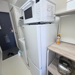 使用期間3ヶ月弱単身用キッチン家電4点まとめ売りの画像