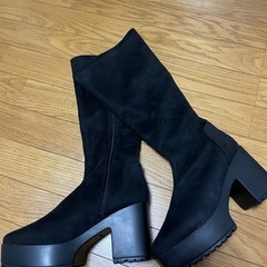 新品　ロングブーツ　膝丈の画像