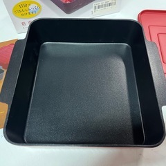 未使用品 アーネスト トースターパン スクエア A-76232 RED 容量1500ml 葛恵子 クッキングレシピ 付属品完備 ④の画像