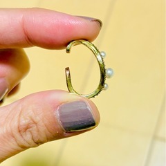 【新品未使用】ゴールド　フープピアス　イヤーカフ（おまけ ）の画像