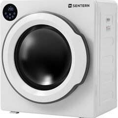 衣類乾燥機 6kg 大容量 家庭用 工事不要 タイマー機能 シワ取り ス テンレスドラム 水管なし 排気タイプ タッチパネル操作 静音設計 放置式 重ね式 4つ乾燥モード 梅雨対策 (ホワイト)の画像