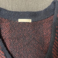 チェック柄カーディガンの画像